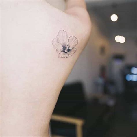 Grey hibiscus tattoo on waist for girls. 100 Stunning Hibiscus Tattoos - Tattoo Inspiration & Their ...