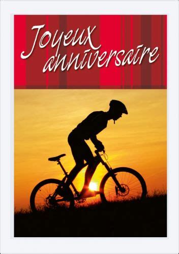 Joyeux anniversaire à toi que nous adorons, beaucoup de bonheur et de joie, tous en chœur fêtons ! Carte d'anniversaire bicycle VTT | Bachmann Kartenverlag ...