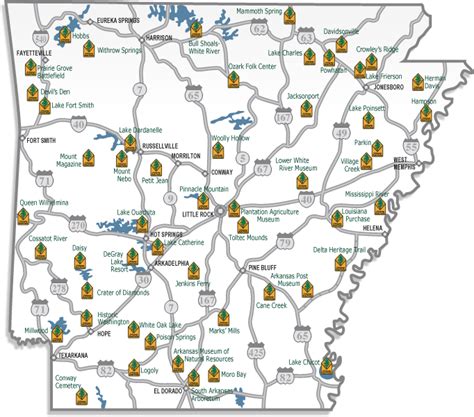 Map of Arkansas - Arkansas State Park Map - Arkansas State ...