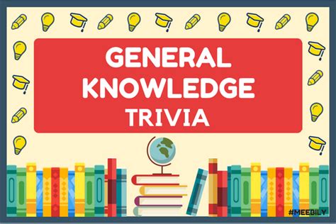 When the same questions come up many times, it pays to be thoroughly prepared for them. 75+ General knowledge Trivia Questions & Answers - Meebily