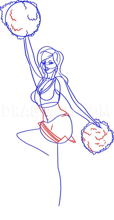 Cheer bow tutorial step by step with bowdabra darice blog. Drawing Printout: How to Draw a Cheerleader
