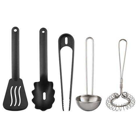 We also painted the metal play kitchen utensils brass, too. DUKTIG 5-piece toy kitchen utensil set - multicolor - IKEA