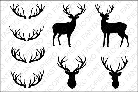 All contents are released under creative commons cc0. Deer, deer head, antlers SVG files for Silhouette Cameo ...