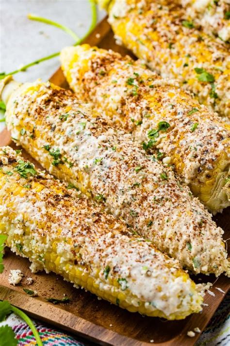 If you don't have cotija, you can substitute grated. Roasted Street Corn Chili\'S - Grilled Mexican Corn With ...