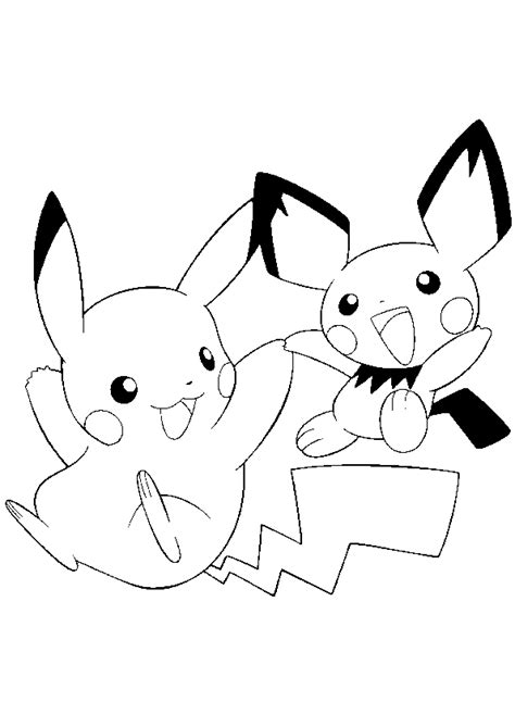 Coloriage pokemon gratuit à imprimer. Coloriage Pokémon Pikachu et Pichu