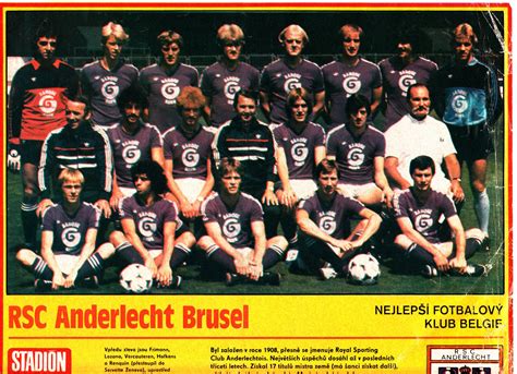 Royal sporting club anderlecht (belgium). sport photo retro: Royal Sporting Club Anderlecht 1984