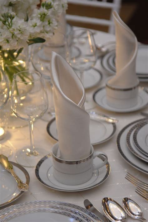Although napkins can be placed in the center of the. An elegant Place Setting (for seated multi-course dinner ...