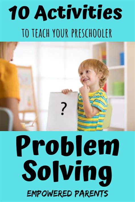 Start studying toddler activities part 2. 10 Simple Activities to Teach Your Preschooler Problem ...