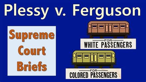 Though transportation had been segregated long before plessy, the decision was the moment at which the doctrine gained the official seal of approval. Legal Segregation? | Plessy v. Ferguson (With images ...