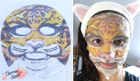 The 1st animal mask was the snp animal tiger wrinkle mask (read… hello everyone! Review: SNP Animal Tiger Wrinkle Mask | Berries in the Snow