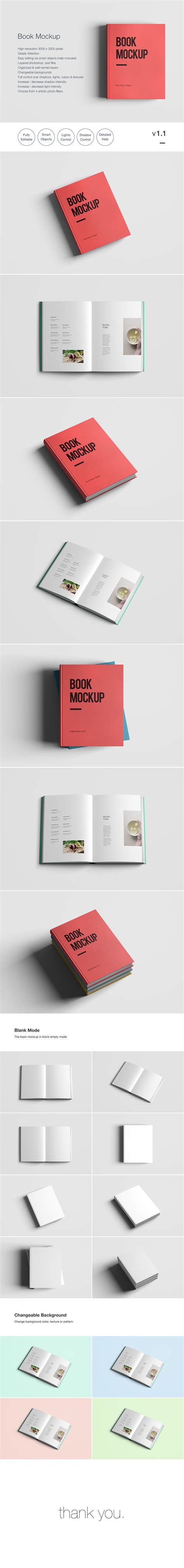 All psd files are layered with changeable backgrounds. A free psd book mockup template for realistic printed book ...