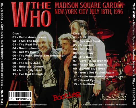 Maybe you would like to learn more about one of these? D & P's Bootleg Tunz World: The Who - Madison Square ...