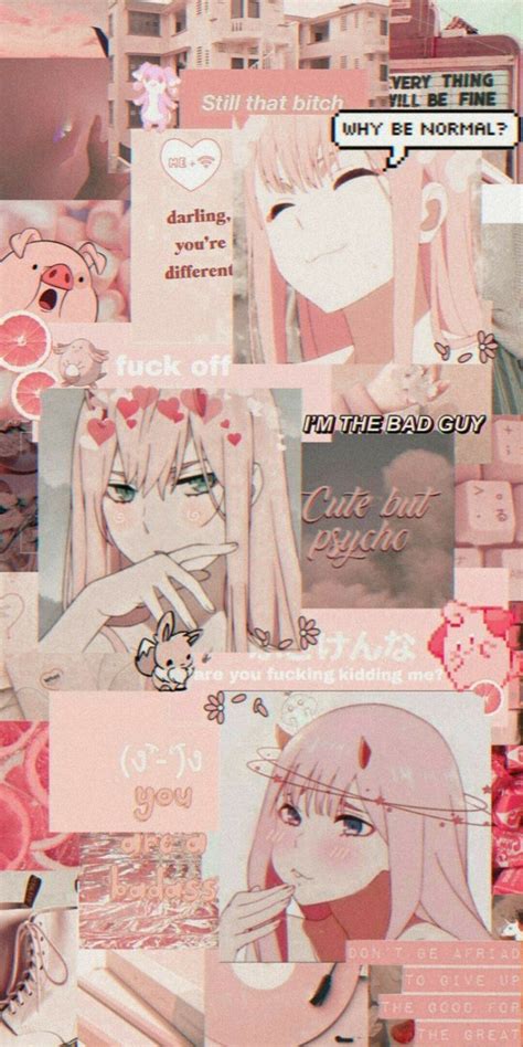 Follow the vibe and change your wallpaper every day! Zero two | Pink wallpaper anime, Anime wallpaper iphone ...