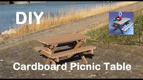 This card table has traditional style with a scalloped edge. How to make a (mini) Cardboard Picnic table - - YouTube