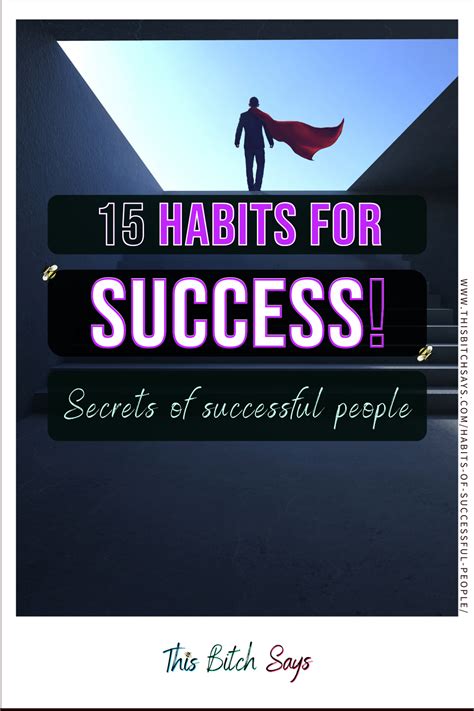 Your daily habits are one of the most important factors in your success ...