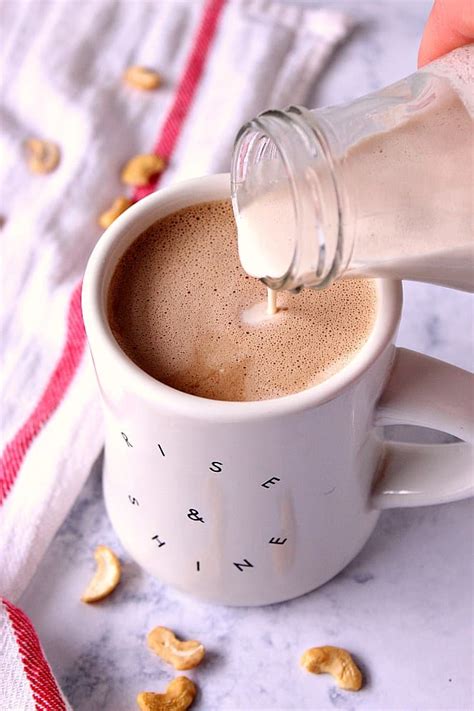 It also contains no sugar or artificial sweeteners. Cashew Coffee Creamer Recipe ( Vegan ) - healthy coffee ...