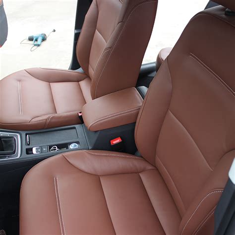Any type of quality, custom fit seat covers are an economical way to cover up stained and torn cloth seats or cracked vinyl seats, but with leather seat covers you also add a luxurious touch. Microfiber Pvc Pu Saddle Brown Leather Car Seat Cover ...