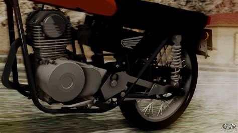 The new model comes with 5 gear transmission and self starts option. Honda CG 125 Classic for GTA San Andreas