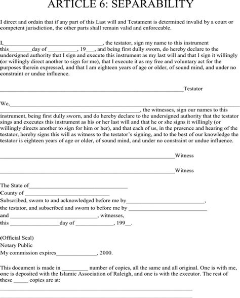 Available for pc, ios and android. Download North Carolina Last Will And Testament Form for Free | Page 7 - FormTemplate