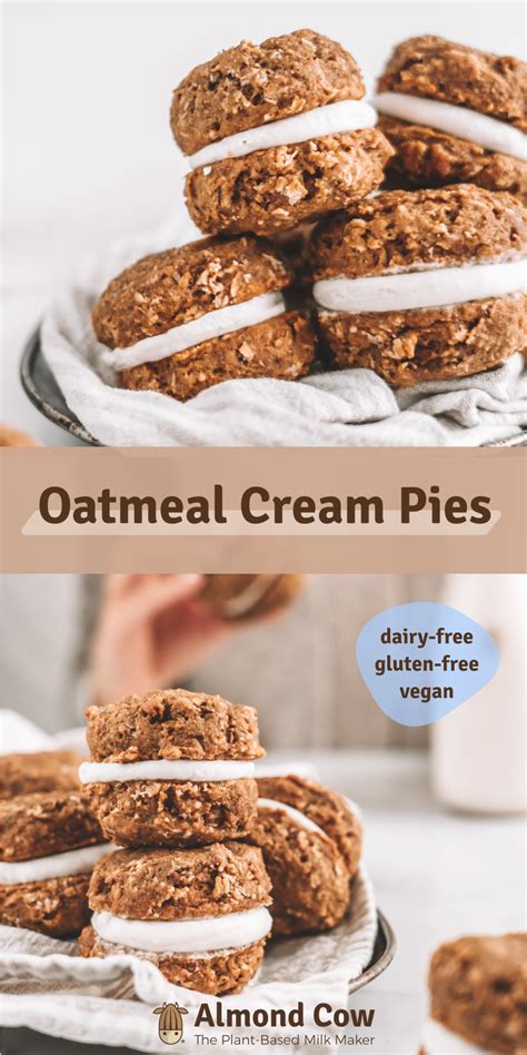 Make the flax eggs by combining flax meal and water and let sit to gel for about 10 minutes. Oatmeal Cream Pies | Almond pulp recipes, Oatmeal cream ...