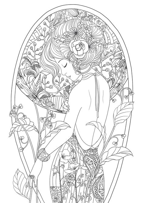 Browse complex pages, animal designs, florals, & more! Épinglé sur Beautiful Women Coloring Pages for Adults