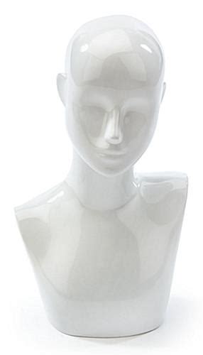 Jolly mannequins t forms include different styles of the bust forms, dress forms mannequins. White Female Mannequin Bust | 18.75"h Countertop Display Form