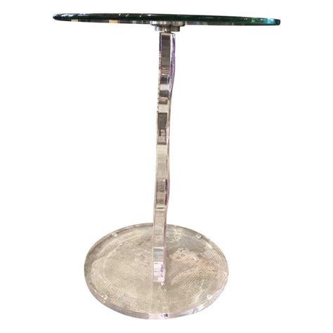 Whether you have a small apartment or a large choose exotic woods and finishes for your unique end table plans to add elegance to any room. Modern Acrylic Lucite Round Side Table, 21st Century For ...