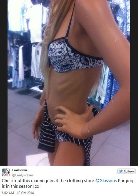 When to see a doctor. Glassons skinny mannequins: They hired me for being thin.