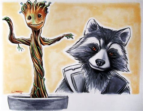 They're both so awesome and i can't wait for guardians of the galaxy vol. Free download Rocket Raccoon And Groot Drawing Baby Groot Rocket Raccoon 1024x792 for your ...