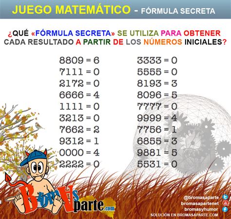 En el libro, al final de cada tema hay multitud de ejercicios y problemas relacionados con los contenidos y estándares que se han visto en el desarrollo de la unidad. Juego con numeros fórmula secreta - BromasAparte.com