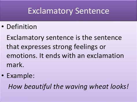 Imperative sentences usually end with a period (i.e., a full stop), but under certain circumstances, it can end with a note of exclamation (i.e., exclamation mark). DECLARATIVE AND INTERROGATIVE SENTENCES