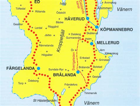 Sverigeleden in english the sweden route is a connected network of 15 main longdistance cycling routes across sweden and a further 24 branches together. Dalslandsleden