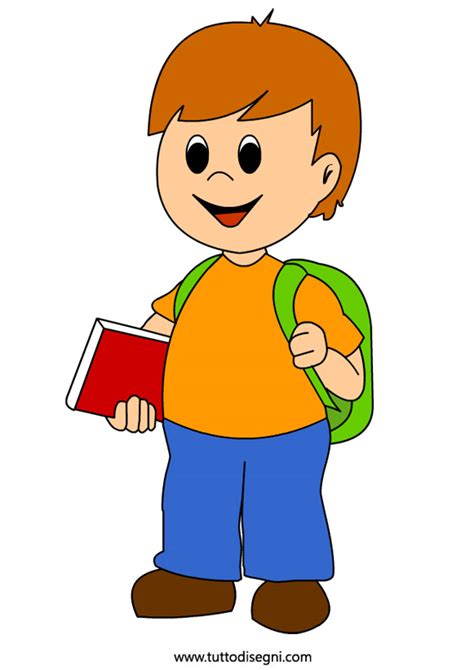 Icona del volto del bambino del fumetto. Primo giorno di scuola - Bambino con zaino - TuttoDisegni.com