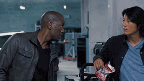 Fast & furious always delivers entertainment. Roman Pearce (Tyrese Gibson) asking Han Lue (Sung ...