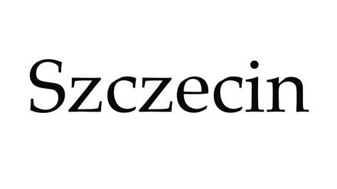 How to pronounce email address. How to Pronounce Szczecin - YouTube