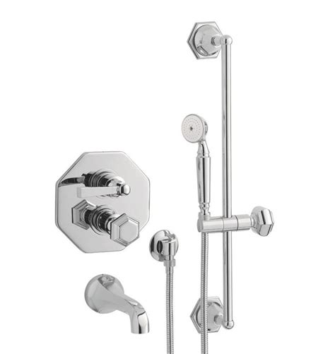 Also included is a handheld shower wand. Canfield Thermostatic Tub Shower Set With Handheld ...