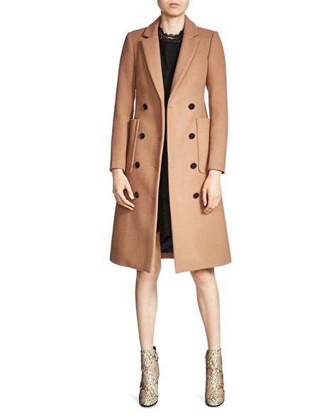 Flap side pockets and a si. Maje Galerie Double-Breasted Coat | Double breasted coat ...