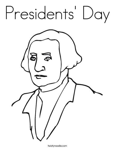We honor him on presidents day in february for all of the great things he had done. Presidents' Day Coloring Page - Twisty Noodle