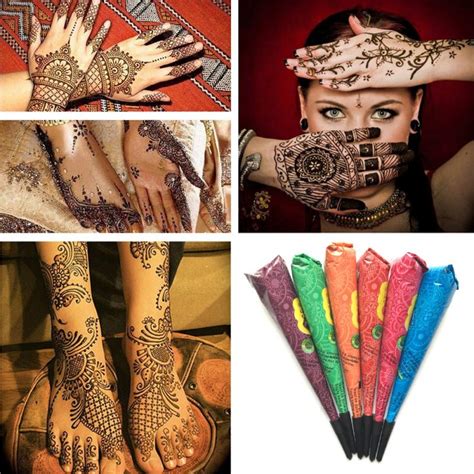 A lot many occasions require the use of henna in. 1pc Ink Color Henna Tattoo Paste Indian Waterproof Tattoo ...