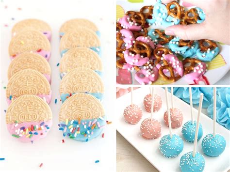 Easy to make and is awesome for gender reveal photos! 10 Gender Reveal Party Food Ideas from Appetizers to ...