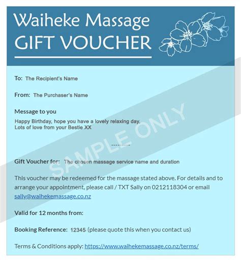 These were a birthday gift for my father and he loved them! Gift Vouchers - Waiheke Massage - Cloud9healing