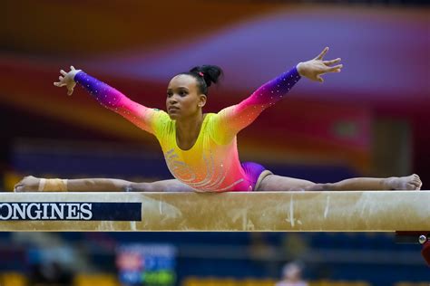 Rebeca rodrigues de andrade (born 8 may 1999) is an artistic gymnast who represented brazil at the 2016 summer olympics. Rebeca Andrade é prejudicada em corrida olímpica por ...