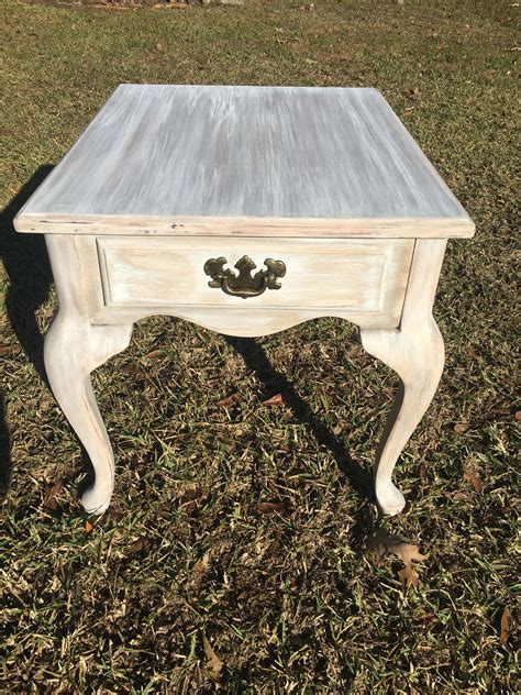 Constructed with a sturdy wood frame in a versatile distressed cream hue, the dover coffee table will be a welcome addition to any room. Repainted and distressed side table. | Coffee table, Table ...