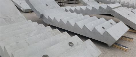 Precast concrete prefab outdoor stairs with landing. Concrete Stairs and Landings - CBS Precast Limited