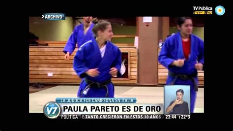 Paula pareto llegó a tokio y es la primera atleta argentina en la tierra de los juegos olímpicos. Visión 7: Judo: Paula Pareto es de oro - YouTube