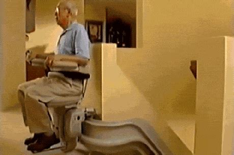 Lift for stairs, is able to bring customers the best information, customer service and stair lift products available on the market. Stair Lift GIFs - Find & Share on GIPHY