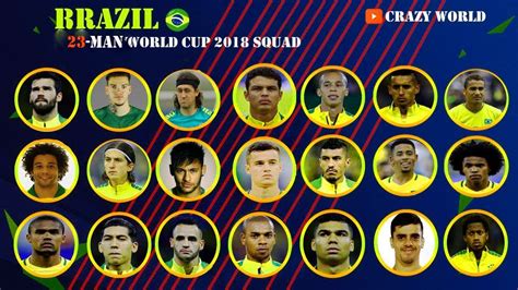 Brazil qualified for the 2018 russia world cup without any major difficulty but have some way to go if they are to claim their sixth trophy. Official - Brazil Football 23-Man Squad for World Cup 2018 ...