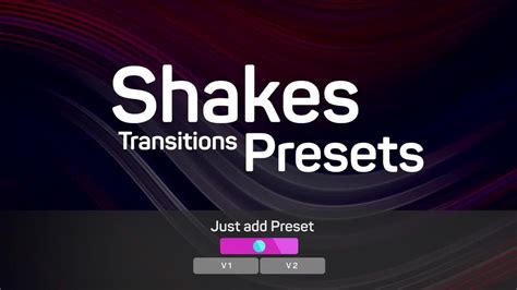 8 customizable animated text titles. Shakes Transitions Presets - Premiere Pro Presets | Motion ...