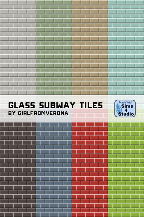 I used every trick up my sleeve to make this house as nice as anything in my studio! Mod The Sims - Glass Subway Tiles in 8 Colours