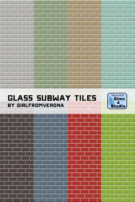 Click on the my page tab. Mod The Sims - Glass Subway Tiles in 8 Colours